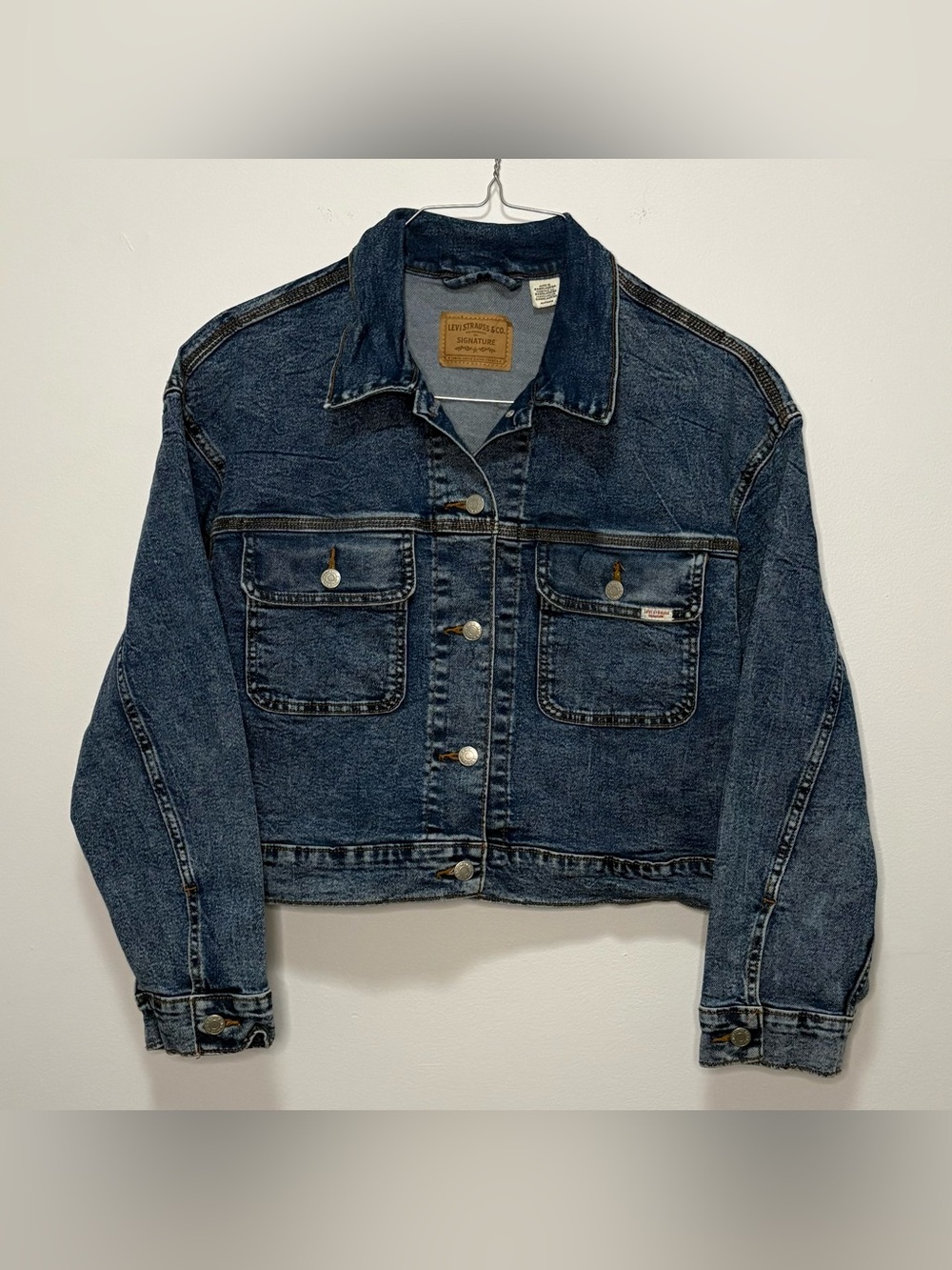 Levi Strauss & Co Signature Cropped Trucker 90s Style Denim Jacket - Women’s XL